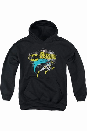Batman Batgirl Halftone Youth Pull Over Hoodie / Hooded Sweatshirt graphic tees for boys, polo shirts boys