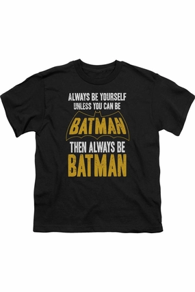 Batman Be Batman Short Sleeve Youth Tee / T-Shirt graphic tees for boys, polo shirts boys