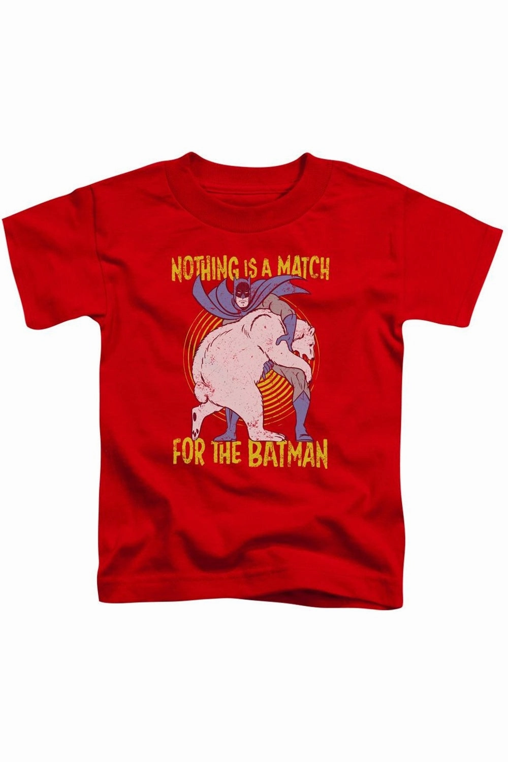 Batman Bear Wrastling Short Sleeve Juvenile Tee / T-Shirt graphic tees for boys, polo shirts boys
