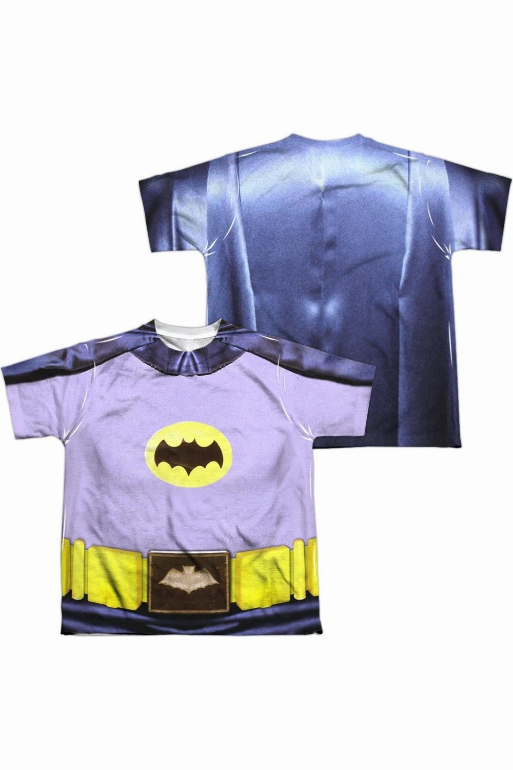 Batman Classic Tv Batman Costume (Front/Back Print) Short Sleeve Youth Poly Crew Tee / T-Shirt graphic tees for boys, polo shirts boys
