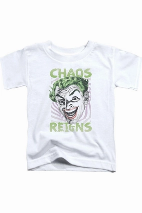Batman Classic Tv Chaos Reigns Short Sleeve Juvenile Tee / T-Shirt graphic tees for boys, polo shirts boys