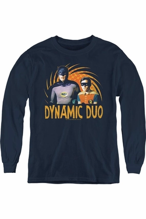 Batman Classic Tv Dynamic Youth Long Sleeve Tee / T-Shirt graphic tees for boys, polo shirts boys