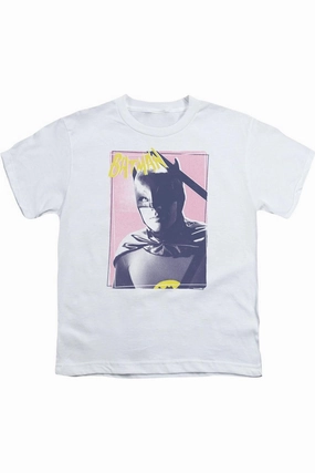 Batman Classic Tv Wayne 80s Short Sleeve Youth Tee / T-Shirt graphic tees for boys, polo shirts boys