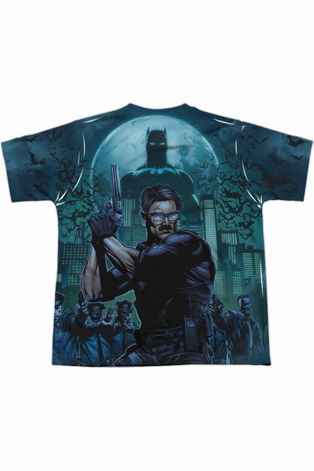 Batman Coming For You (Front/Back Print) Short Sleeve Youth Poly Crew Tee / T-Shirt Boys Henley T Shirt