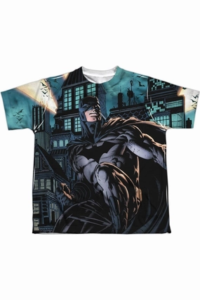 Batman Coming For You Short Sleeve Youth Poly Crew Tee / T-Shirt graphic tees for boys, polo shirts boys