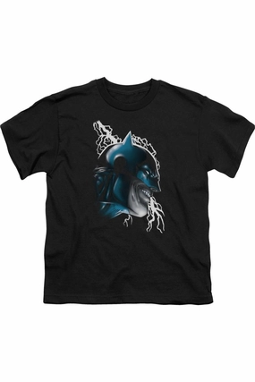 Batman Crazy Grin Short Sleeve Youth Tee / T-Shirt graphic tees for boys, polo shirts boys