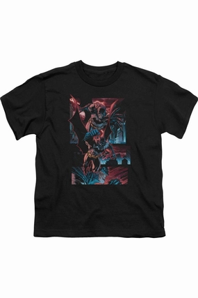 Batman Dark Knight Panels Short Sleeve Youth Tee / T-Shirt graphic tees for boys, polo shirts boys