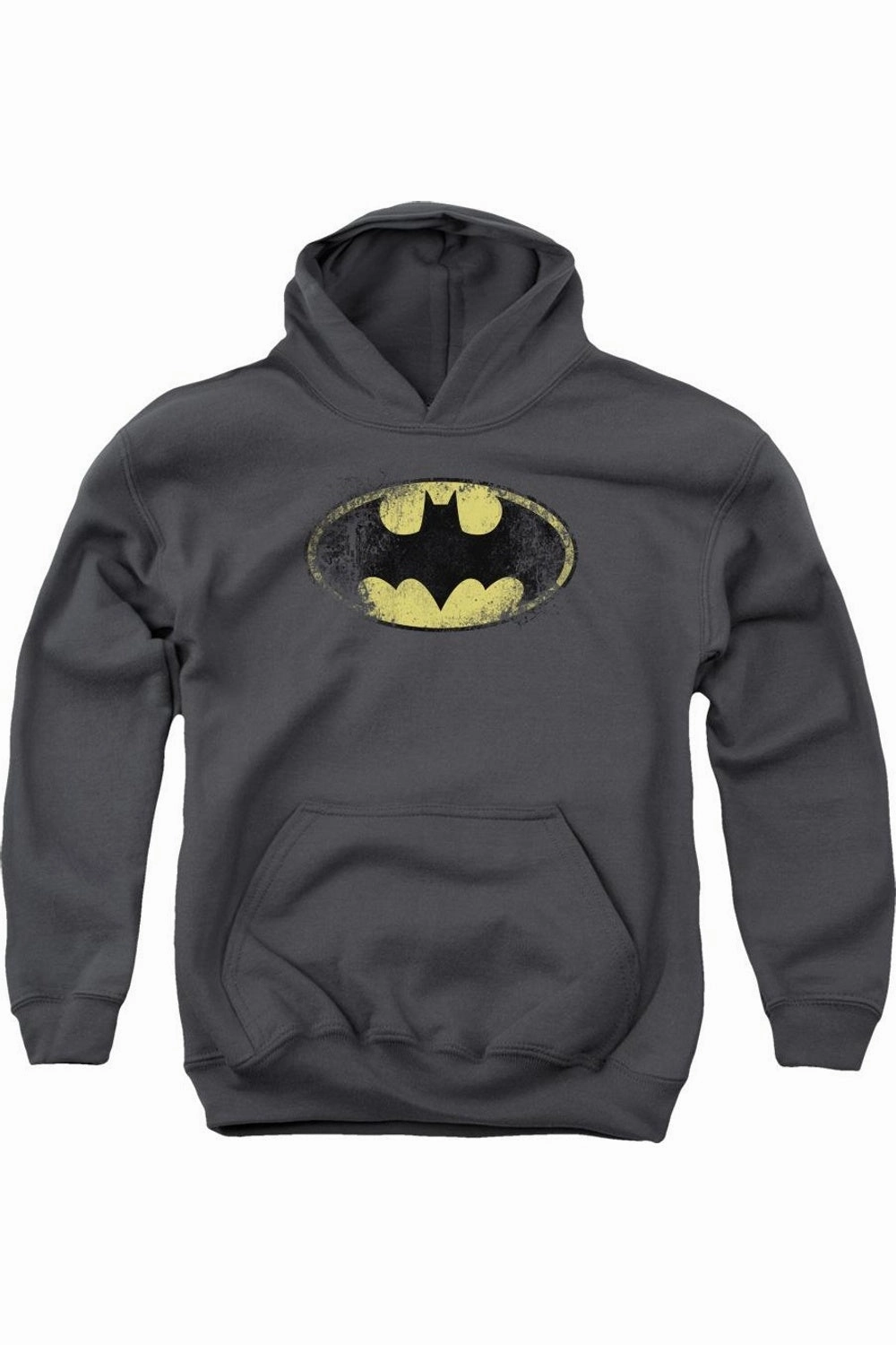 Batman Destroyed Logo Youth Pull Over Hoodie / Hooded Sweatshirt graphic tees for boys, polo shirts boys