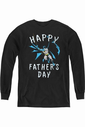 Batman Fathers Day Youth Long Sleeve Tee / T-Shirt graphic tees for boys, polo shirts boys