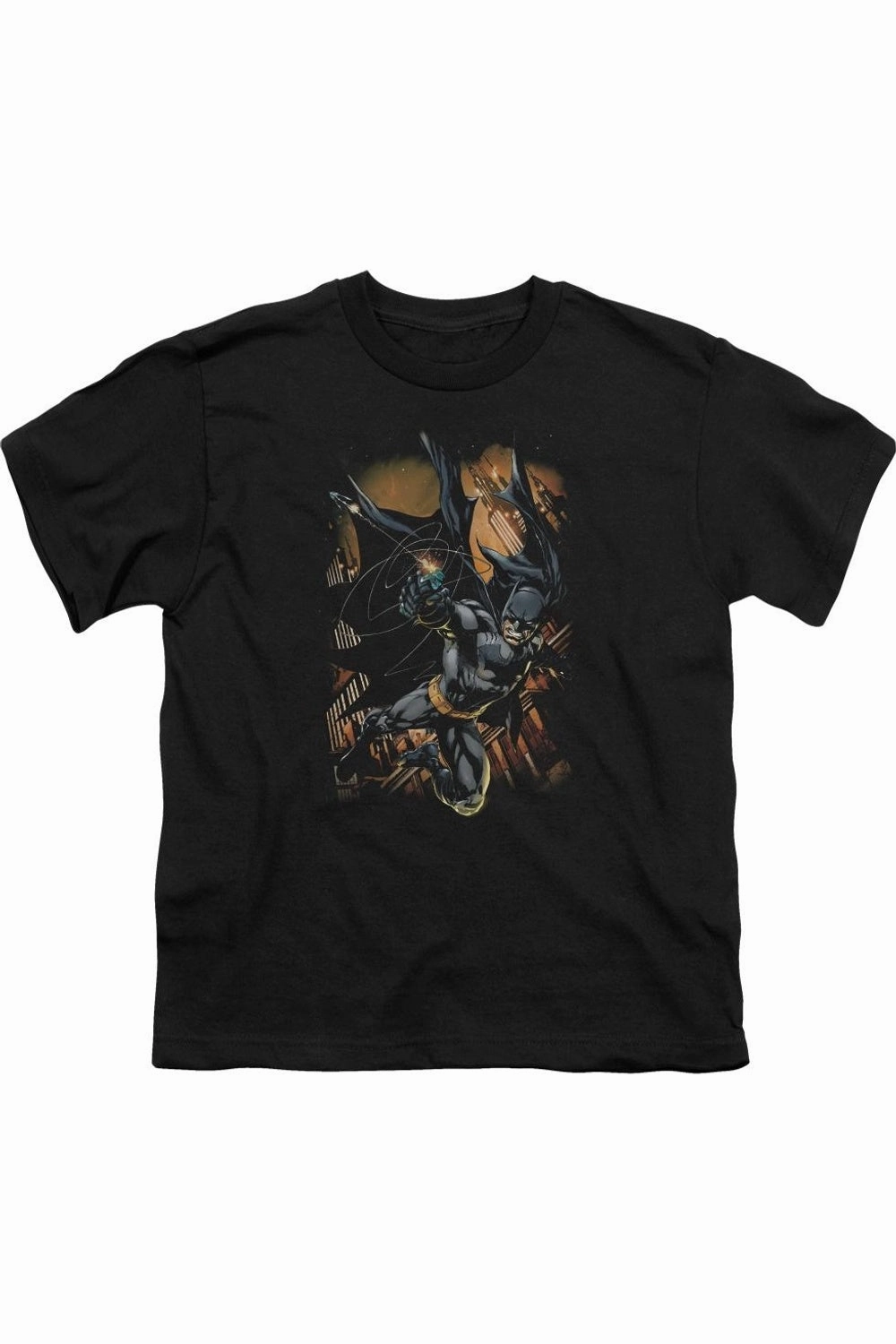 Batman Grapple Fire Short Sleeve Juvenile Tee / T-Shirt graphic tees for boys, polo shirts boys