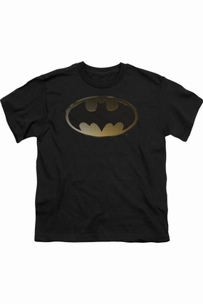 Batman Halftone Bat Short Sleeve Juvenile Tee / T-Shirt graphic tees for boys, polo shirts boys