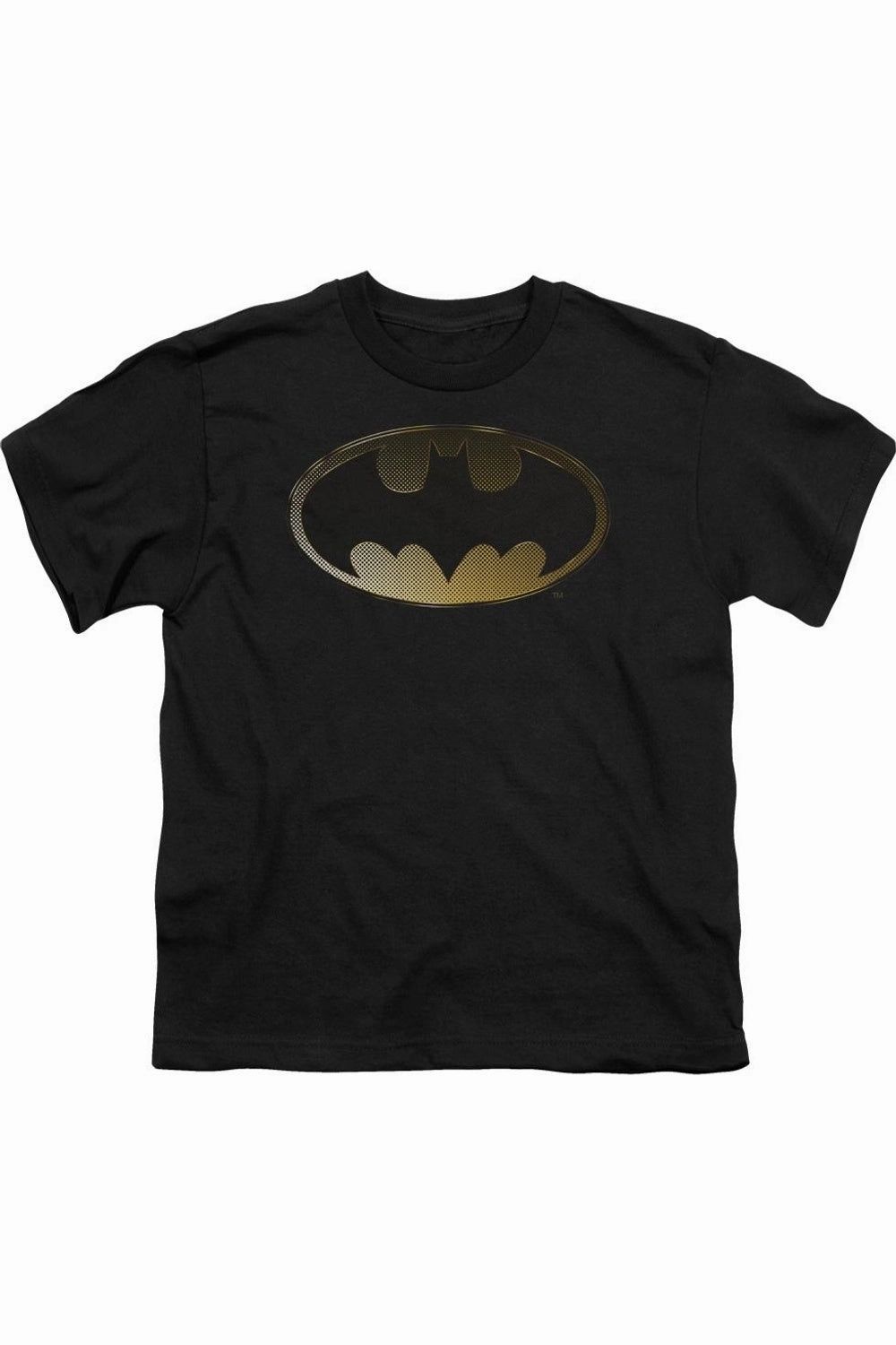 Batman Halftone Bat Short Sleeve Juvenile Tee / T-Shirt graphic tees for boys, polo shirts boys