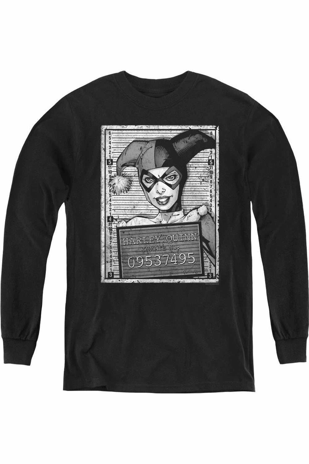 Batman Harley Inmate Youth Long Sleeve Tee / T-Shirt graphic tees for boys, polo shirts boys
