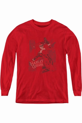 Batman Harleys Packing Youth Long Sleeve Tee / T-Shirt graphic tees for boys, polo shirts boys