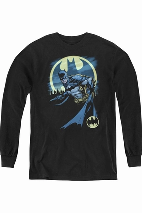 Batman Heed The Call Youth Long Sleeve Tee / T-Shirt graphic tees for boys, polo shirts boys