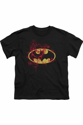 Batman Joker Graffiti Short Sleeve Youth Tee / T-Shirt graphic tees for boys, polo shirts boys