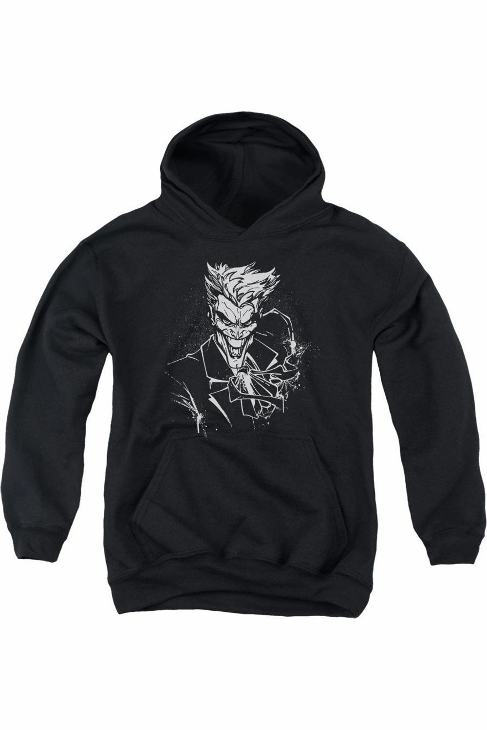 Batman Jokers Splatter Smile Youth Pull Over Hoodie / Hooded Sweatshirt graphic tees for boys, polo shirts boys