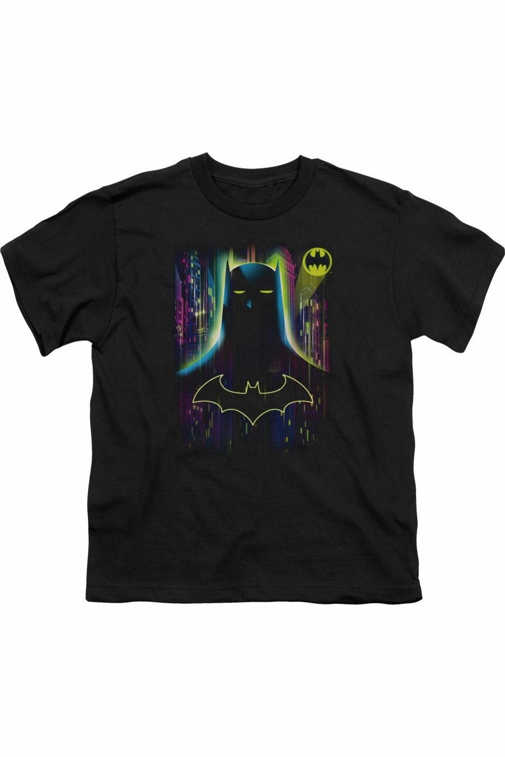 Batman Knight Lights Short Sleeve Juvenile Tee / T-Shirt graphic tees for boys, polo shirts boys