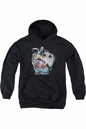 Batman Mech Youth Pull Over Hoodie / Hooded Sweatshirt graphic tees for boys, polo shirts boys