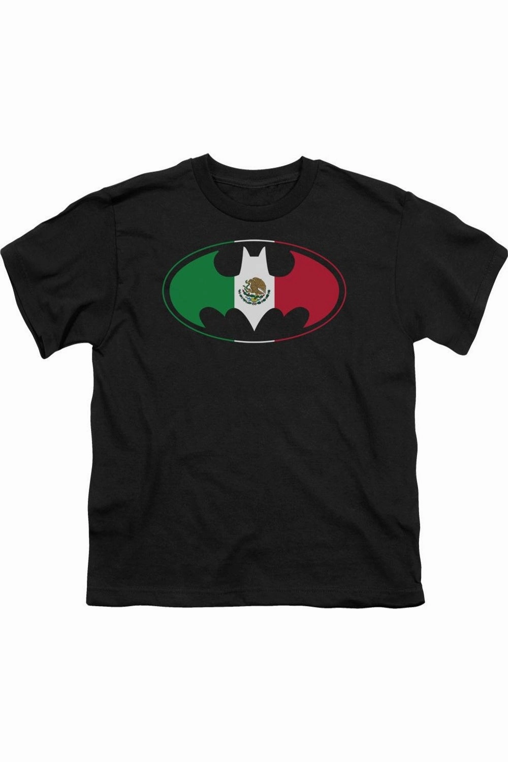 Batman Mexican Flag Shield Short Sleeve Juvenile Tee / T-Shirt graphic tees for boys, polo shirts boys