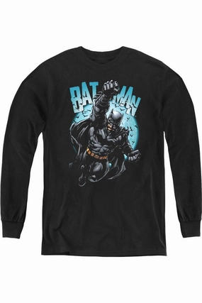 Batman Moon Knight Youth Long Sleeve Tee / T-Shirt graphic tees for boys, polo shirts boys