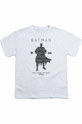 Batman Paislety Silhouette Short Sleeve Youth Tee / T-Shirt graphic tees for boys, polo shirts boys