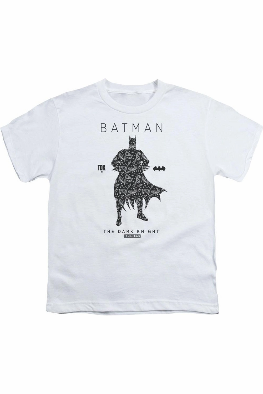 Batman Paislety Silhouette Short Sleeve Youth Tee / T-Shirt graphic tees for boys, polo shirts boys