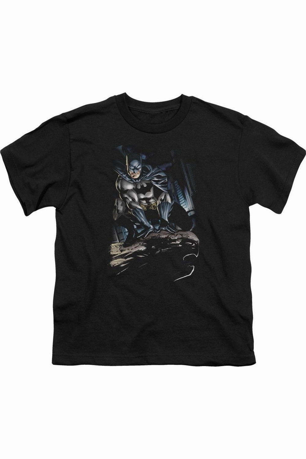 Batman Perched Short Sleeve Juvenile Tee / T-Shirt graphic tees for boys, polo shirts boys