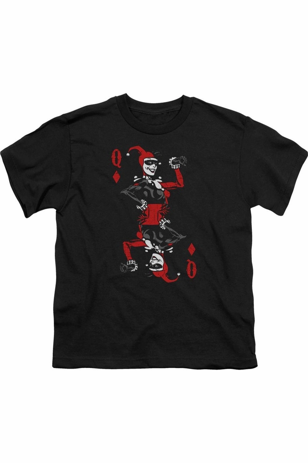 Batman Quinn Of Diamonds Short Sleeve Youth Tee / T-Shirt graphic tees for boys, polo shirts boys