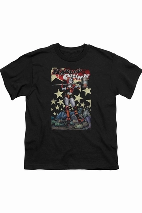 Batman Quinn One Short Sleeve Youth Tee / T-Shirt graphic tees for boys, polo shirts boys
