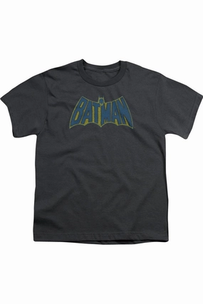 Batman Sketch Logo Short Sleeve Youth Tee / T-Shirt graphic tees for boys, polo shirts boys