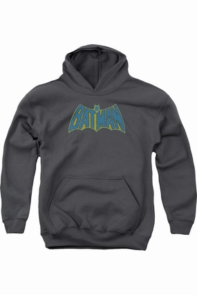 Batman Sketch Logo Youth Pull Over Hoodie / Hooded Sweatshirt graphic tees for boys, polo shirts boys