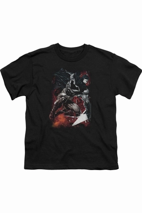 Batman Sparks Leap Short Sleeve Juvenile Tee / T-Shirt graphic tees for boys, polo shirts boys