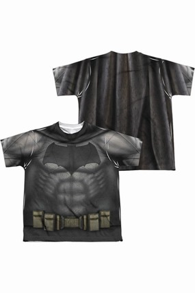 Batman V Superman Batman Uniform (Front/Back Print) Short Sleeve Youth Poly Crew Tee / T-Shirt graphic tees for boys, polo shirts boys