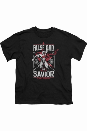 Batman V Superman False God Or Savior Short Sleeve Juvenile Tee / T-Shirt graphic tees for boys, polo shirts boys