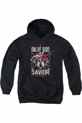 Batman V Superman False God Or Savior Youth Pull Over Hoodie / Hooded Sweatshirt graphic tees for boys, polo shirts boys