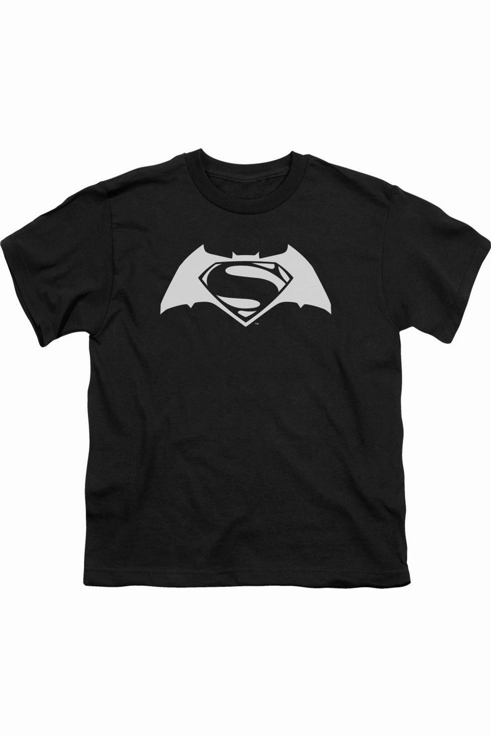 Batman V Superman Simple Logo Short Sleeve Juvenile Tee / T-Shirt graphic tees for boys, polo shirts boys