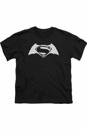Batman V Superman Simple Logo Short Sleeve Juvenile Tee / T-Shirt graphic tees for boys, polo shirts boys
