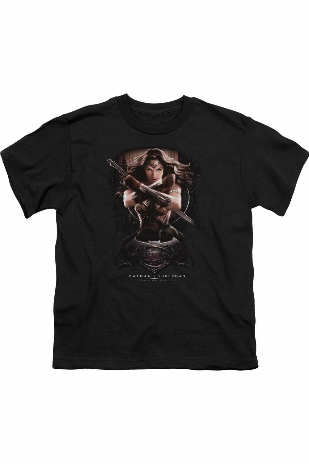 Batman V Superman Wonder Woman Ground Zero Short Sleeve Youth Tee / T-Shirt graphic tees for boys, polo shirts boys