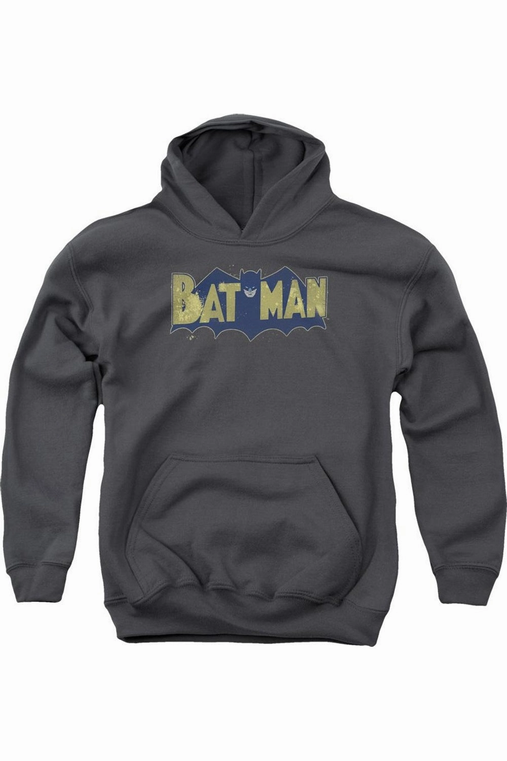 Batman Vintage Logo Splatter Youth Pull Over Hoodie / Hooded Sweatshirt graphic tees for boys, polo shirts boys