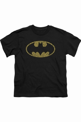 Batman Word Logo Short Sleeve Juvenile Tee / T-Shirt graphic tees for boys, polo shirts boys