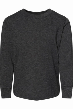 BELLA   CANVAS Toddler Jersey Long Sleeve Tee graphic tees for boys, polo shirts boys