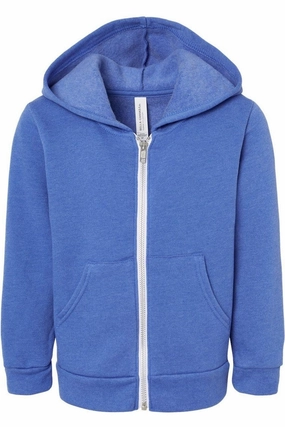 BELLA   CANVAS Toddler Sponge Fleece Full-Zip Hoodie winter jackets for boys, lightweight puffer boys