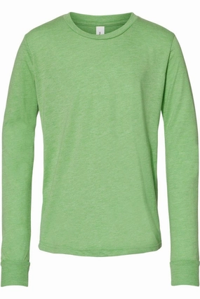 BELLA   CANVAS Youth Triblend Long Sleeve Tee graphic tees for boys, polo shirts boys