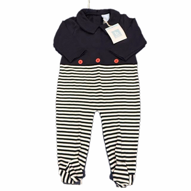 Bella Bliss Boys Navy Stripe Long Sleeve Outfit 2-piece outfit boys, toddler matching sets