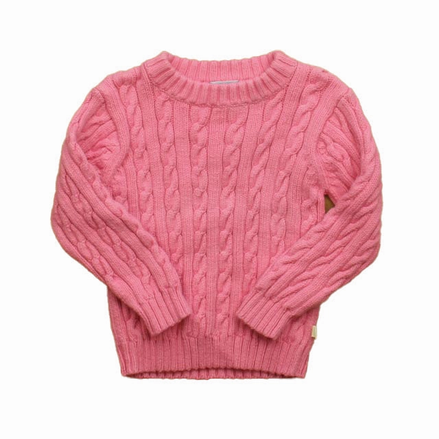 Bella Bliss Girls Pink Sweater Girls Chunky Knit Sweater