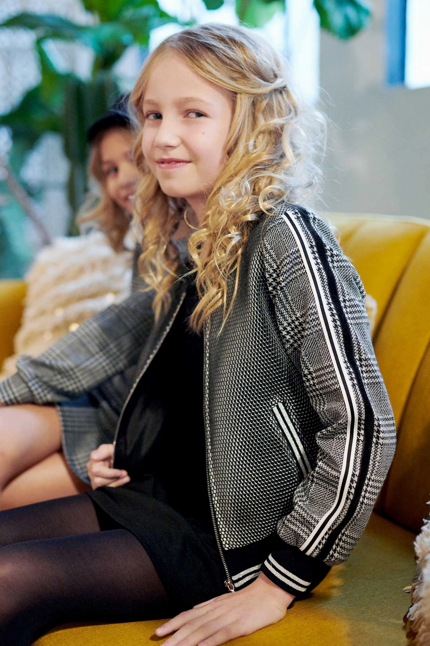 Big Girls Sporty Bomber Jacket Girls Sherpa Coat