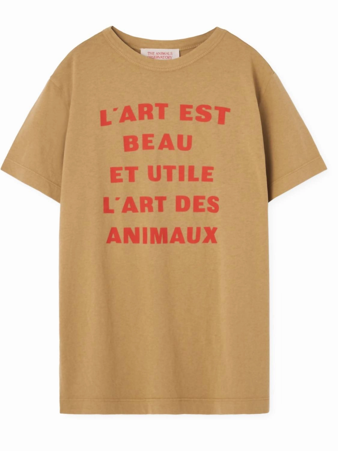 Big Rooster Art Brown T-Shirt In Mustard Girls Tunic Top