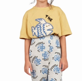 Big Rooster T-Shirt In Fish Brown ruffle tops girls, long sleeve tees girls