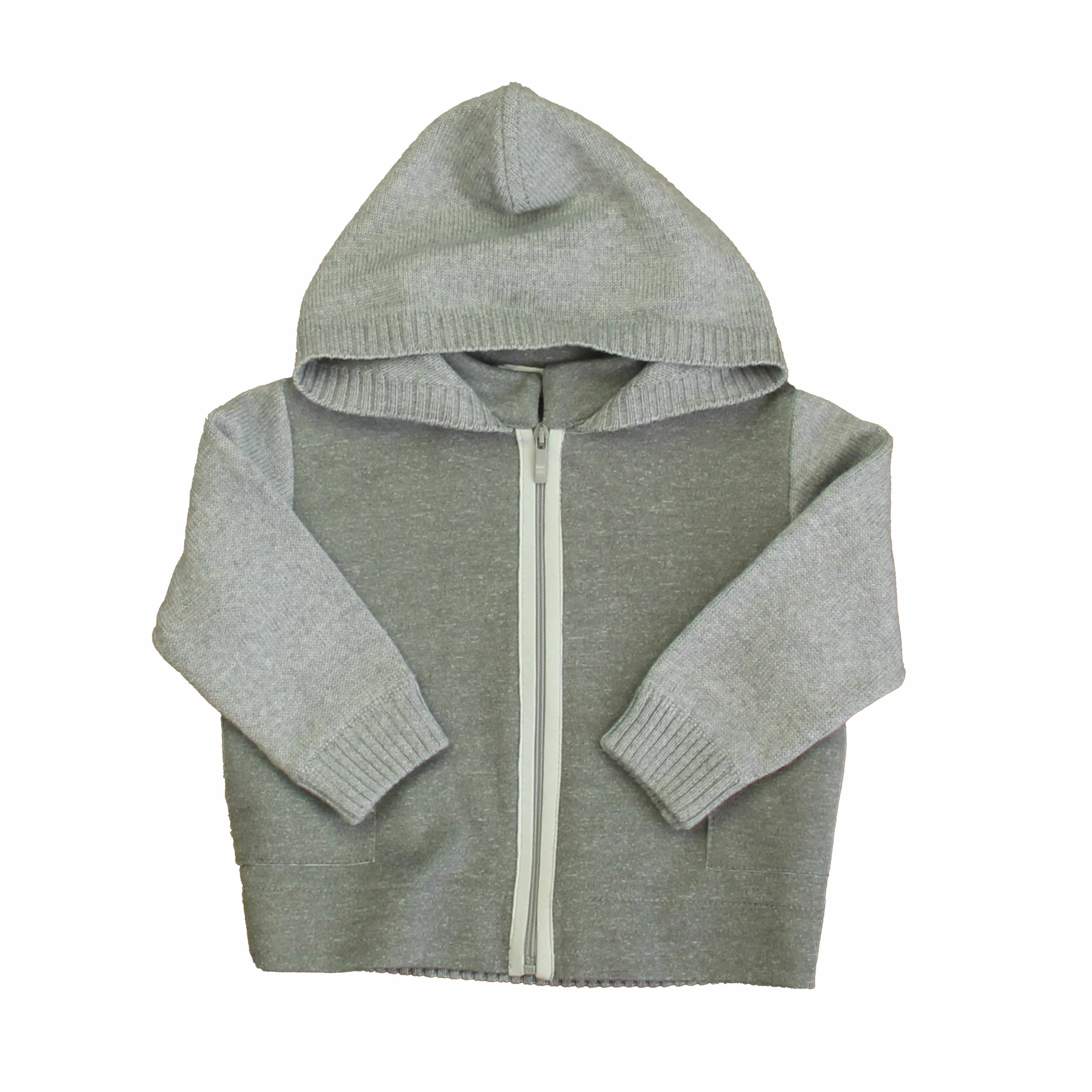 Bimbalo Boys Gray Cardigan boys cable knit, zip up knitwear boys